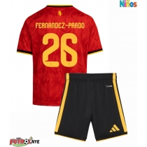 Camiseta Bélgica Matias Fernandez-Pardo #26 Primera Equipación para niños Mundial 2026 manga corta (+ pantalones cortos)
